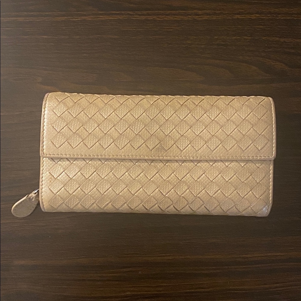 Bottega Veneta Intrecciato Weave Leather Continental Wallet